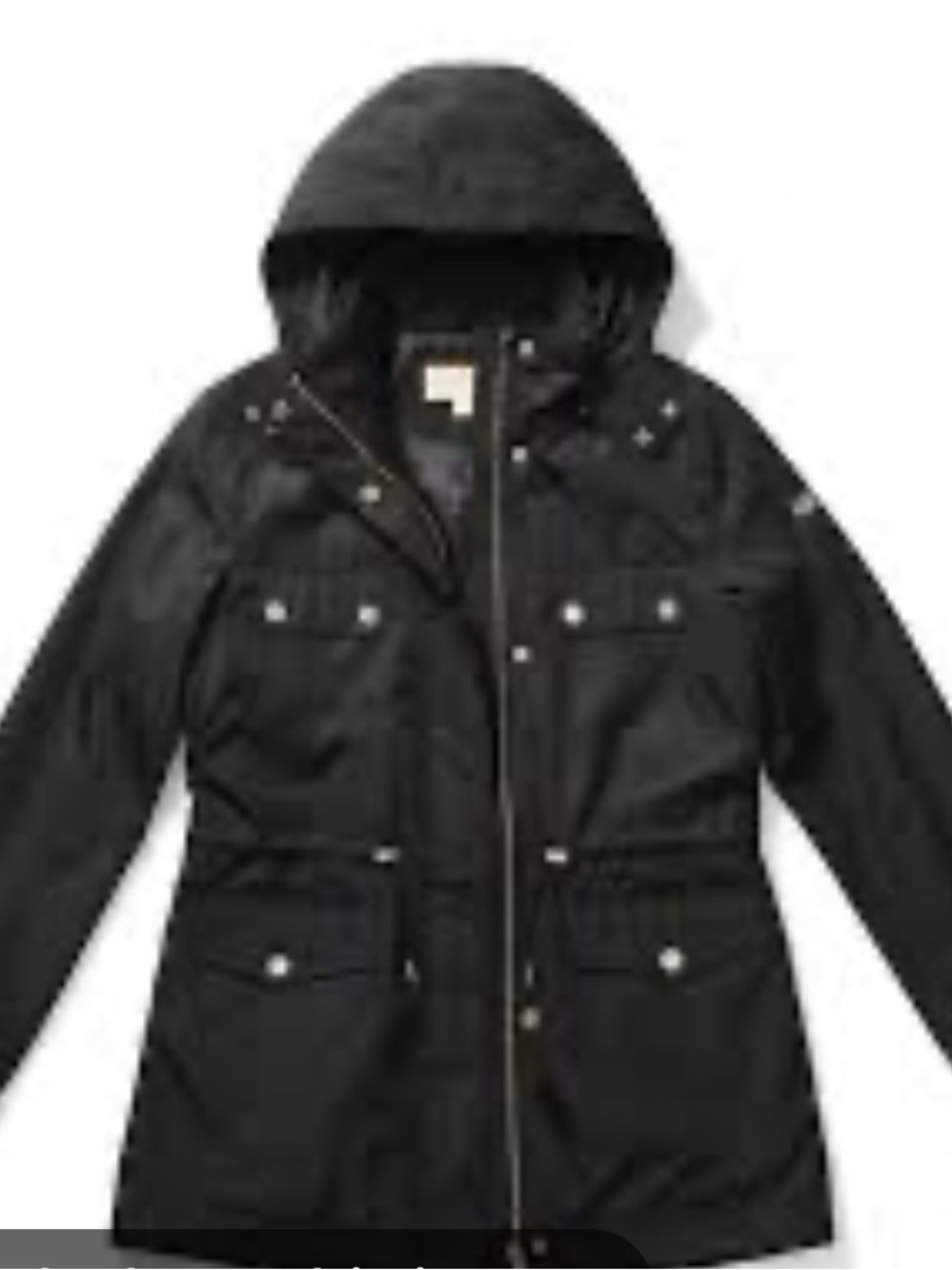 Michael Kors Black Hooded jacket retail $225